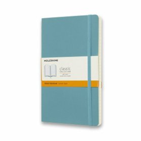Moleskine Zápisník modrozelený L, linkovaný, měkký