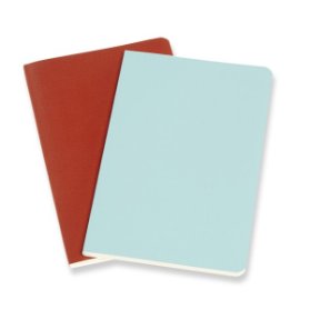 Moleskine Volant zápisník oranžový/modrý S, linkovaný (2ks)