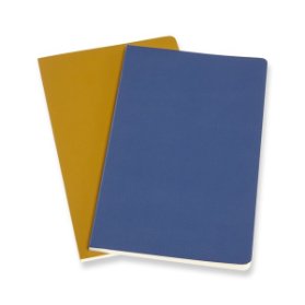 Moleskine Volant zápisník modrý/žlutý L, linkovaný (2ks)