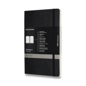 Moleskine Professional diář-zápisník černý L, měkký