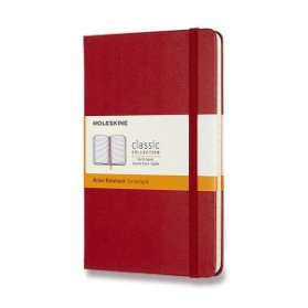 Moleskine Zápisník červený M, linkovaný, tvrdý