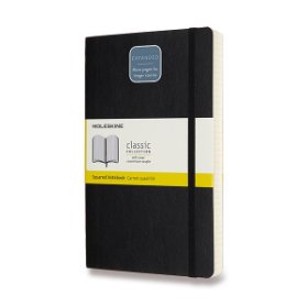Moleskine Zápisník Expanded černý L, čtverečkovaný, měkký