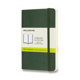 Moleskine Zápisník zelený S, čistý, měkký
