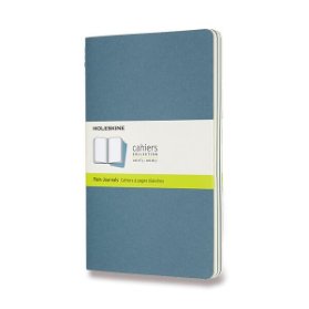 Moleskine Sešity 3 ks modré L, čisté