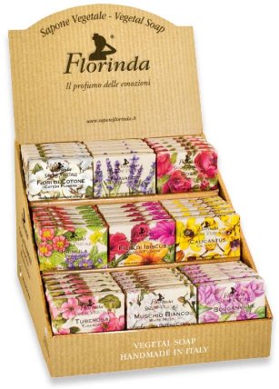 Papírový stojan s mýdly 50 g Fiori