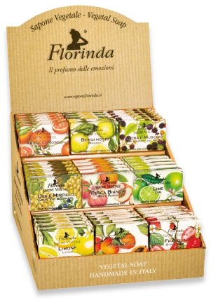 Papírový stojan s mýdly 50 g Frutta