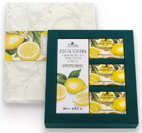 Dárkové balení tří mýdel 50 g Limone a sprchového gelu