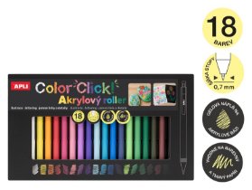Sada gelových rollerů Full Collection - Color Click,18 ks (mix barev)