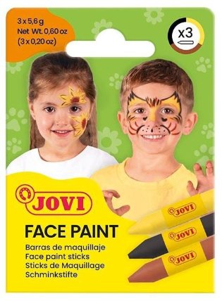 JOVI obličejové tužky 3x5,6g - žlutá, hnědá a černá