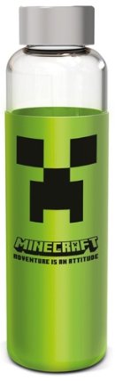Skleněná láhev s návlekem - Minecraft 585 ml