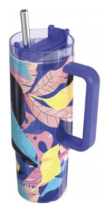 Nerezový termohrnek s brčkem Vibe Midnight Forest 880ml