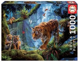 Puzzle 1000 dílků - Tygr na stromě