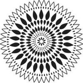 TCW šablona 15,24 x 15,24 cm - mandala Zinnia, mini