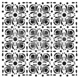 TCW šablona 30,5 x 30,5 cm - Flower Tiles