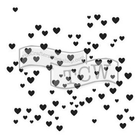 TCW šablona 30,5 x 30,5 cm - Micro Hearts