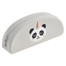 Pouzdro se zipem Puppies Friends - Panda, šedé