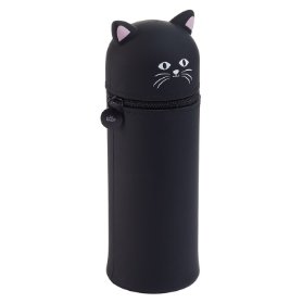 Penál se zipem Little Pets - Kočka, černý