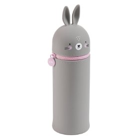 Penál se zipem Little Pets - Králík, šedý