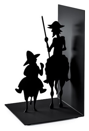 Zarážka na knihy, don quijote, černá barva, 17x10x10