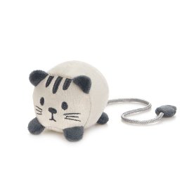 Záložka, kitty, šedá, polyester, 6x6x5