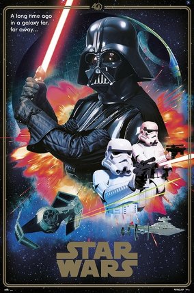 Plakát -Star Wars - 40th Anniversary Villains ( 61x91,5cm)