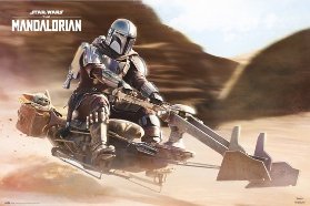Plakát 61x91,5cm - Star Wars: The Mandalorian - Speeder Bike