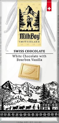 MilkBoy Swiss Chocolate White Chocolate with Bourbon Vanilla 100g