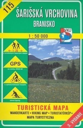 115 Šarišská Vrchovina Branisko 1:50 000
