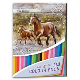 Barevné papíry - blok A4 Wild horses