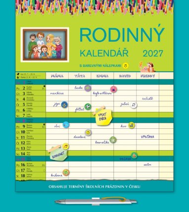 Kalendář 2027 nástěnný: RODINNÝ