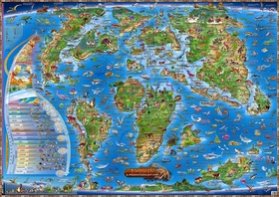 Dinosauři a prehistorický svět - Ilustrovaná mapa pro děti
