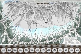 Stírací mapa Vysoké Tatry, zimní edice, stříbrná Deluxe XL e1