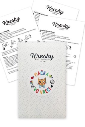 Kresky dočasné tetování - Kočka v kapse