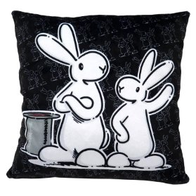 Bob a Bobek Polštář 30 x 30 cm - černý
