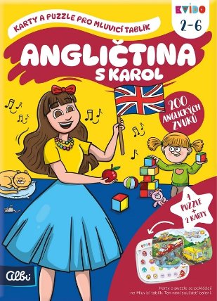Kvído - Angličtina s Karol - karty a puzzle pro mluv.tablík2