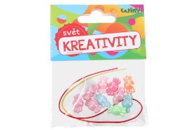 Korálky W018302 barevné s provázkem