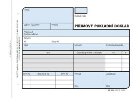 Příjmový doklad, A6, 2 × 50 listů, číslovaný