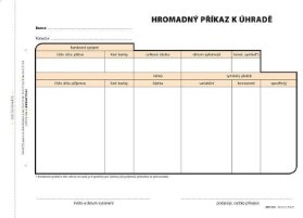 Příkaz k úhradě hromadný, A5, 100 listů, NCR