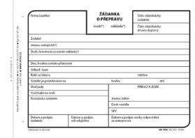 Žádanka o přepravu, A6, 100 listů
