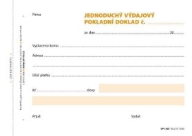 Výdajový doklad jednoduchý, A6, 100 listů, NCR