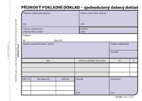 Příjmový doklad zjednodušený, A6, 100 listů, NCR