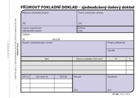 Příjmový doklad zjednodušený, A6, 100 listů, NCR