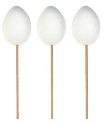 Vajíčka z buničiny k nazdobení - zápich 6 cm+ špejle (12 ks)