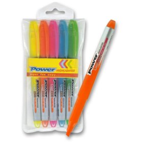 Zvýrazňovač Power sada 5 barev