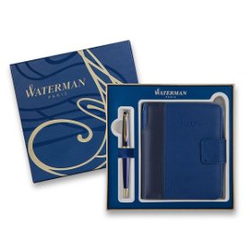Waterman Expert Blue GT kuličková tužka, dárková kazeta se zápisníkem