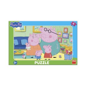 Puzzle Peppa v obývacím pokoji 15 dílků deskové