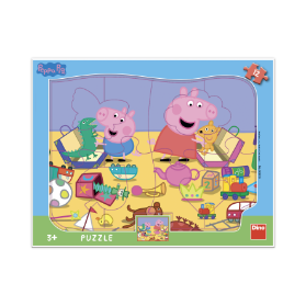 PEPPA PIG SI HRAJE 12 deskové tvary Puzzle