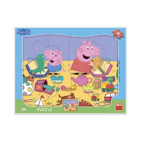 PEPPA PIG SI HRAJE 12 deskové tvary Puzzle