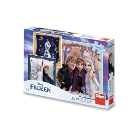 Puzzle Frozen Radostný podzim 3x55 dílků