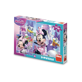 Puzzle Minnie a Daisy 3x55 dílků